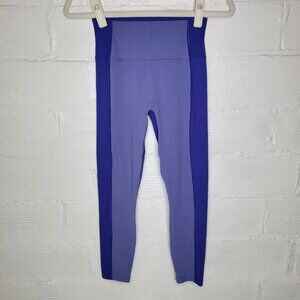 Athleta Women's Small Leggings Transcend Colorblock 7/8 Tight Purple